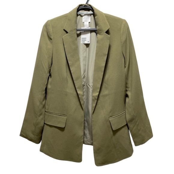 NWT H&M LONG JACKET BLAZER SIZE XS - Picture 2 of 6